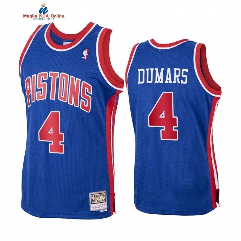 Maglia NBA Detroit Pistons #4 Joe Dumars Blu Hardwood Classics 1988-89 Acquista
