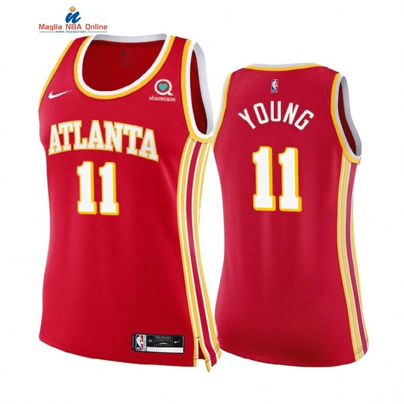 Maglia NBA Donna Boston Celtics #11 Trae Young Rosso Icon 2020-21 Acquista