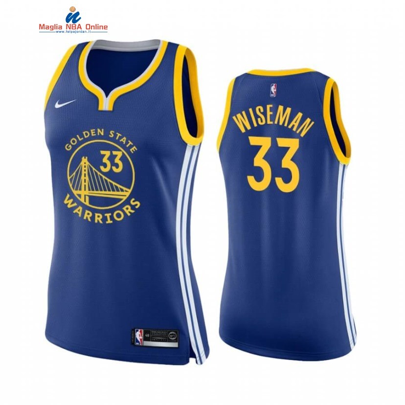 Maglia NBA Donna Golden State Warriors #33 James Wiseman Blu Icon 2020-21 Acquista