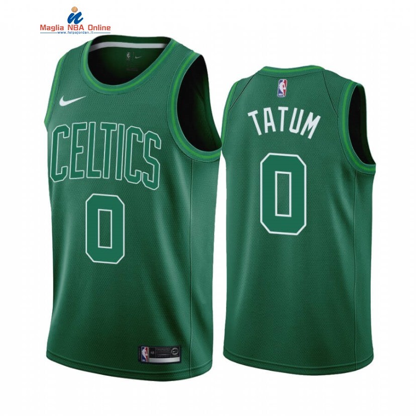 Maglia NBA Earned Edition Boston Celtics #0 Jayson Tatum Verde 2020-21 Acquista