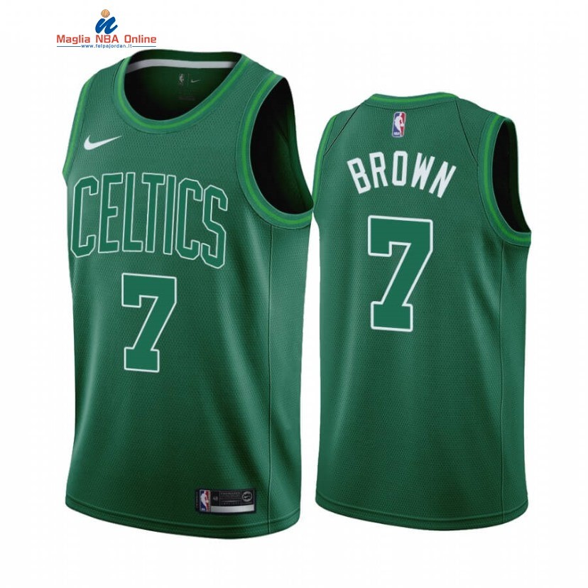 Maglia NBA Earned Edition Boston Celtics #7 Jaylen Brown Verde 2020-21 Acquista
