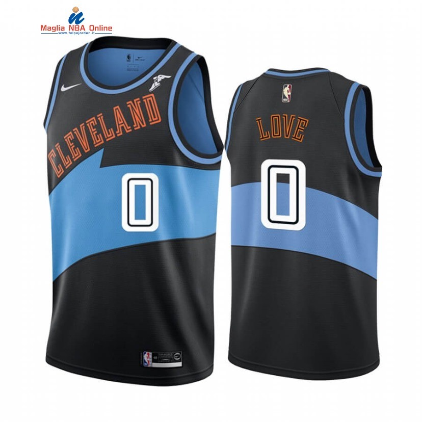 Maglia NBA Earned Edition Cleveland Cavaliers #0 Kevin Love Nero 2019-20 Acquista