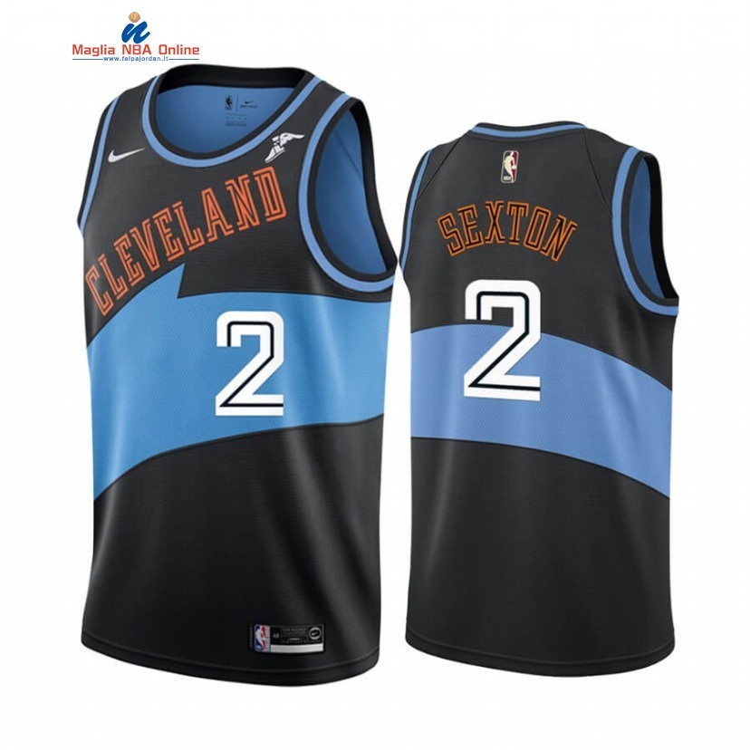 Maglia NBA Earned Edition Cleveland Cavaliers #2 Collin Sexton Nero 2019-20 Acquista