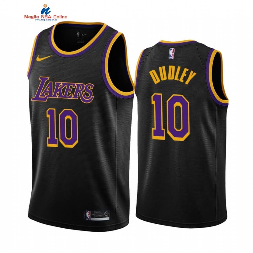 Maglia NBA Earned Edition Los Angeles Lakers #10 Jared Dudley Nero 2020-21 Acquista