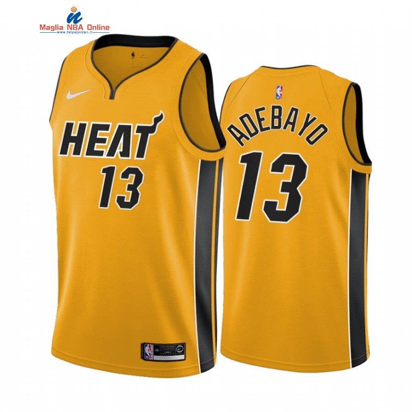 Maglia NBA Earned Edition Miami Heat #13 Bam Adebayo Giallo 2020-21 Acquista