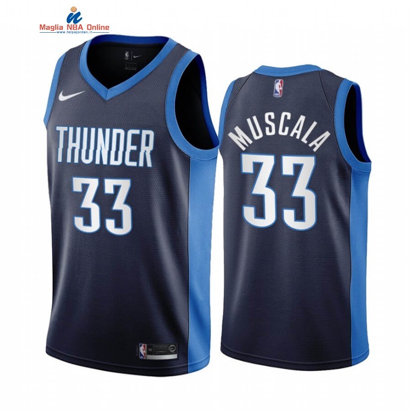 Maglia NBA Earned Edition Oklahoma City Thunder #33 Mike Muscala Marino 2020-21 Acquista