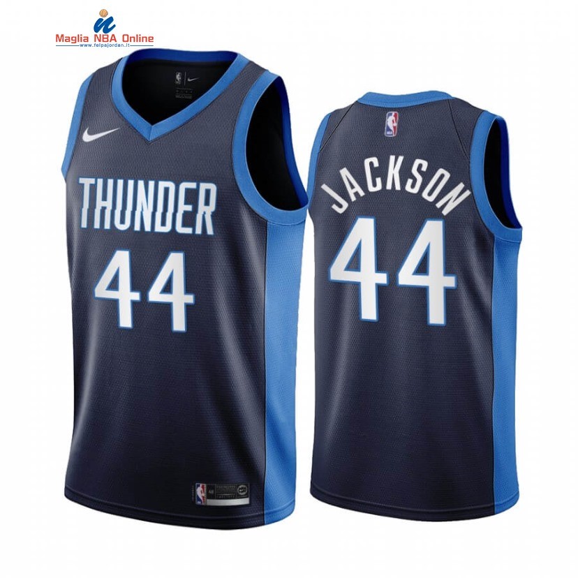 Maglia NBA Earned Edition Oklahoma City Thunder #44 Justin Jackson Marino 2020-21 Acquista