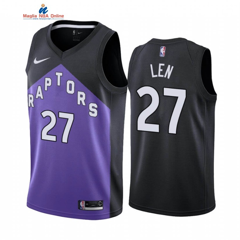 Maglia NBA Earned Edition Toronto Raptors #27 Alex Len Porpora 2020-21 Acquista