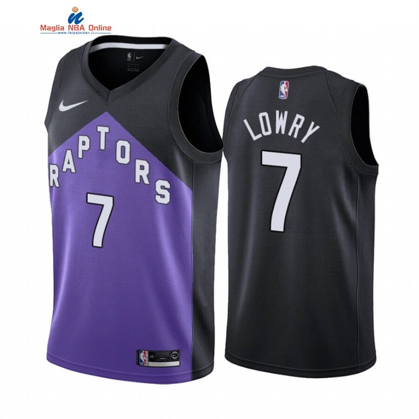 Maglia NBA Earned Edition Toronto Raptors #7 Kyle Lowry Porpora 2020-21 Acquista