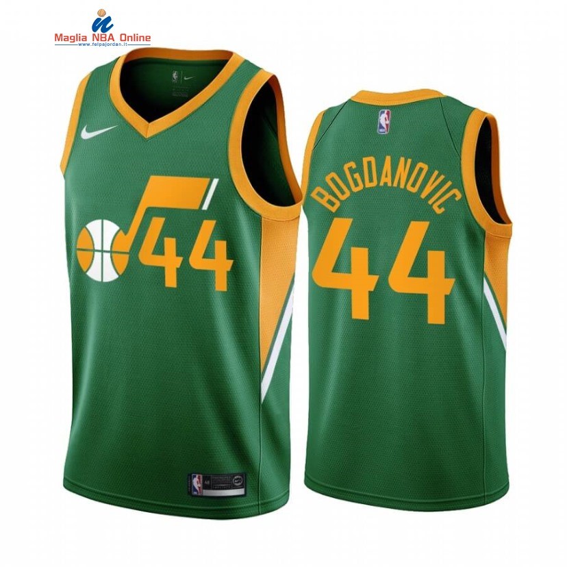 Maglia NBA Earned Edition Utah Jazz #44 Bojan Bogdanovic Verde 2020-21 Acquista