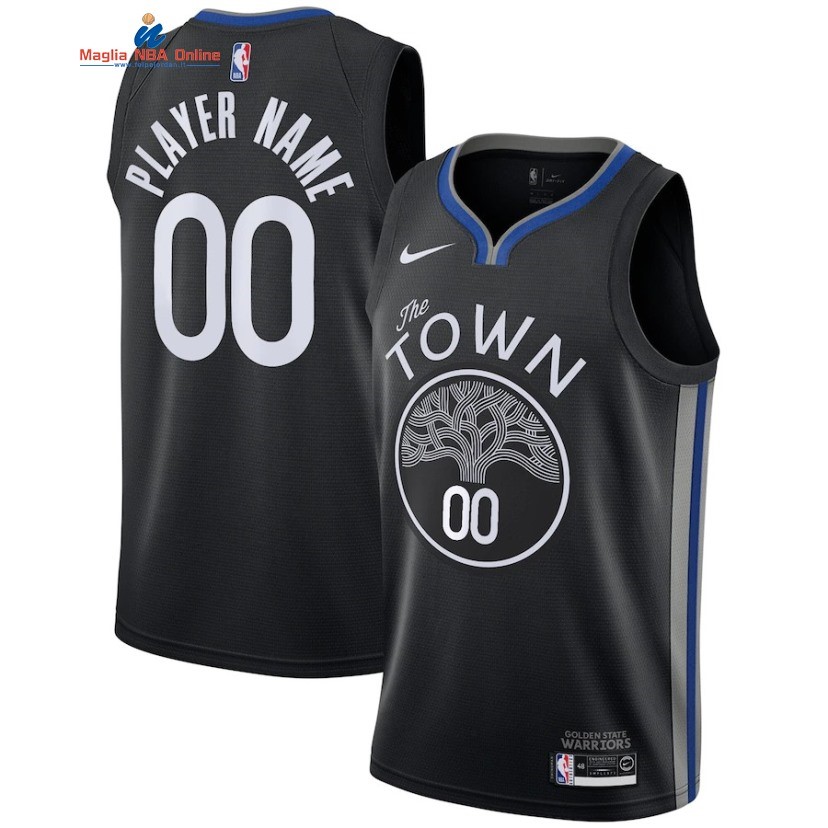 Maglia NBA Golden State Warriors #00 Personalizzate Nero Città 2020 Acquista