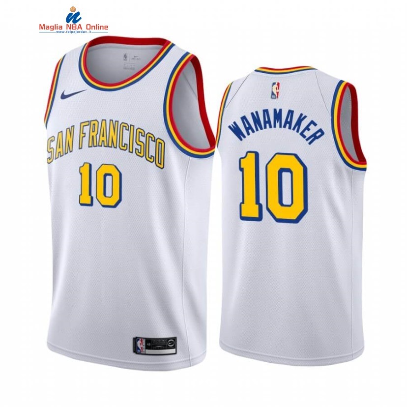 Maglia NBA Golden State Warriors #10 Bradley Wanamaker Bianco Hardwood Classics 2020-21 Acquista