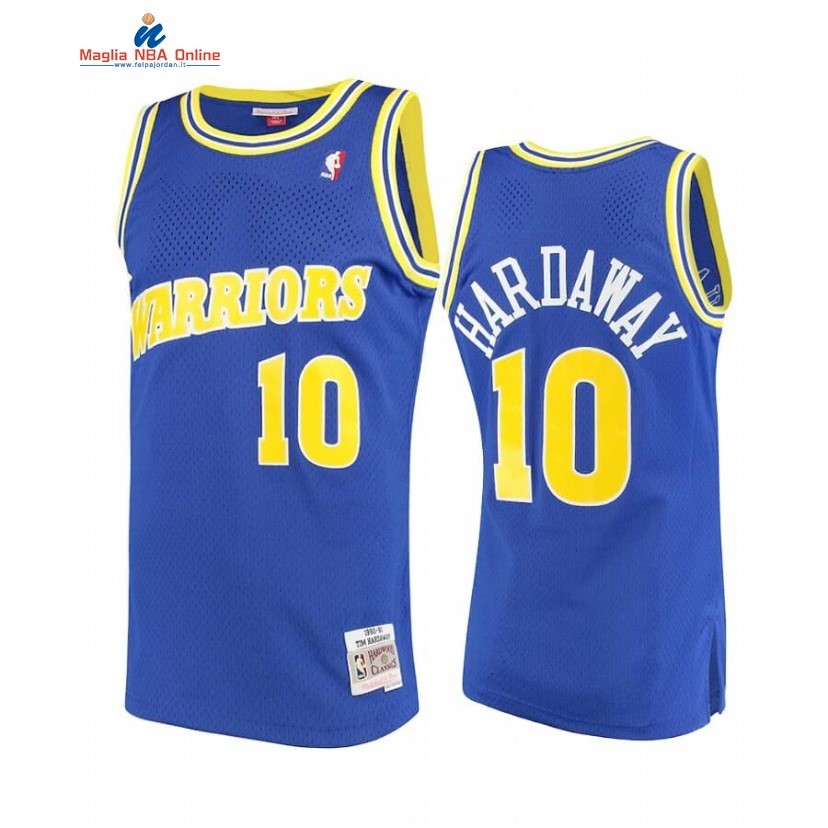 Maglia NBA Golden State Warriors #10 Tim Hardaway Blu Hardwood Classics 2020 Acquista