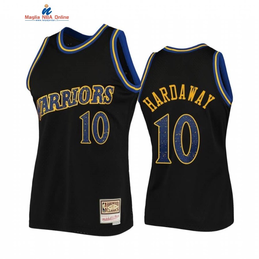Maglia NBA Golden State Warriors #10 Tim Hardaway Rings Collection Nero Hardwood Classics Acquista