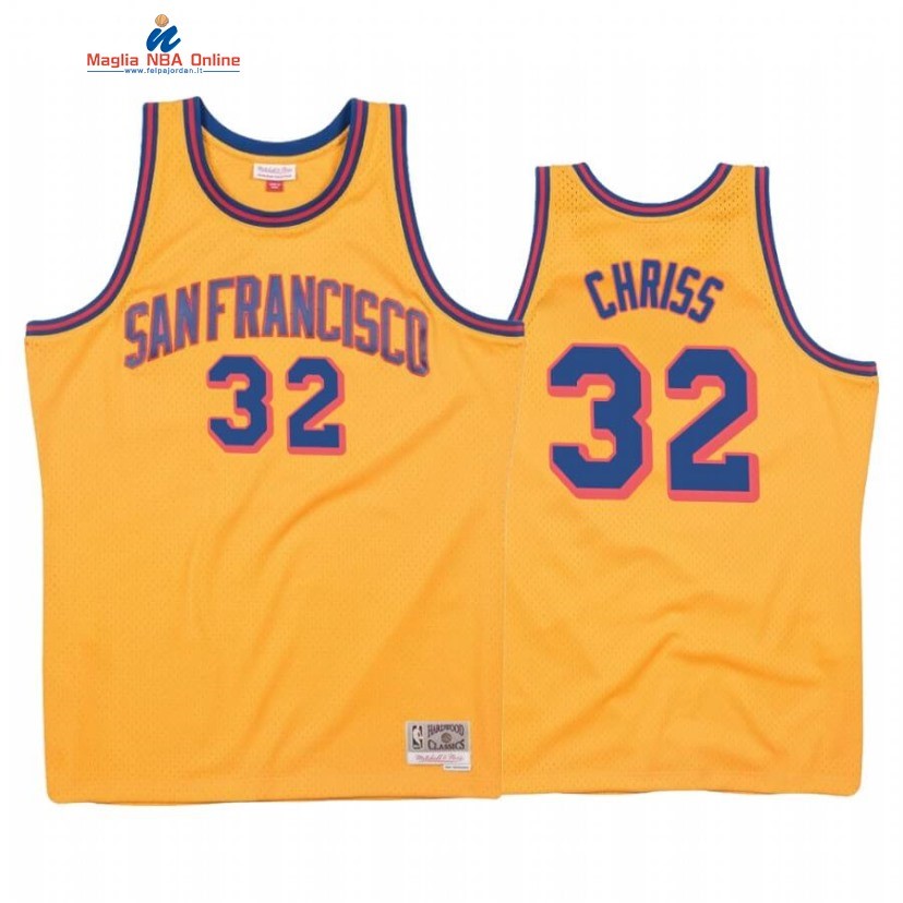 Maglia NBA Golden State Warriors #32 Marquese Chriss Oro Hardwood Classics 1962-63 Acquista