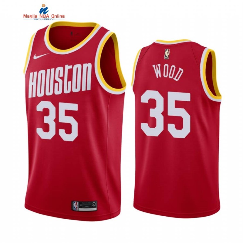 Maglia NBA Houston Rockets #35 Christian Wood Rosso Hardwood Classics 2020-21 Acquista