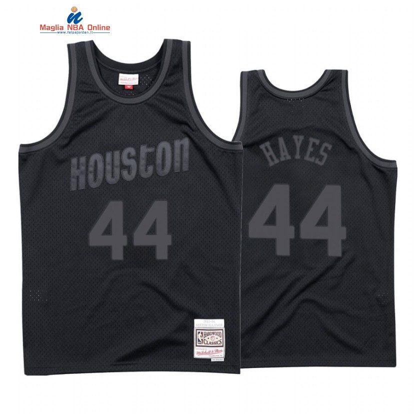 Maglia NBA Houston Rockets #44 Elvin Hayes Tonal Nero Hardwood Classics 2020 Acquista