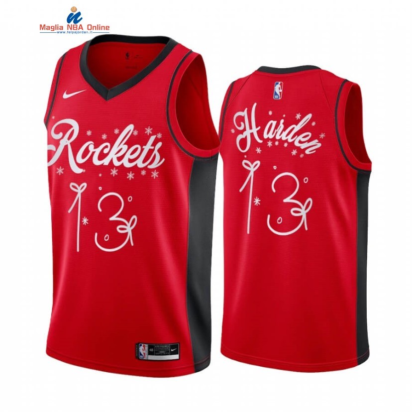 Maglia NBA Houston Rockets 2020 Natale #13 James Harden Rosso Acquista