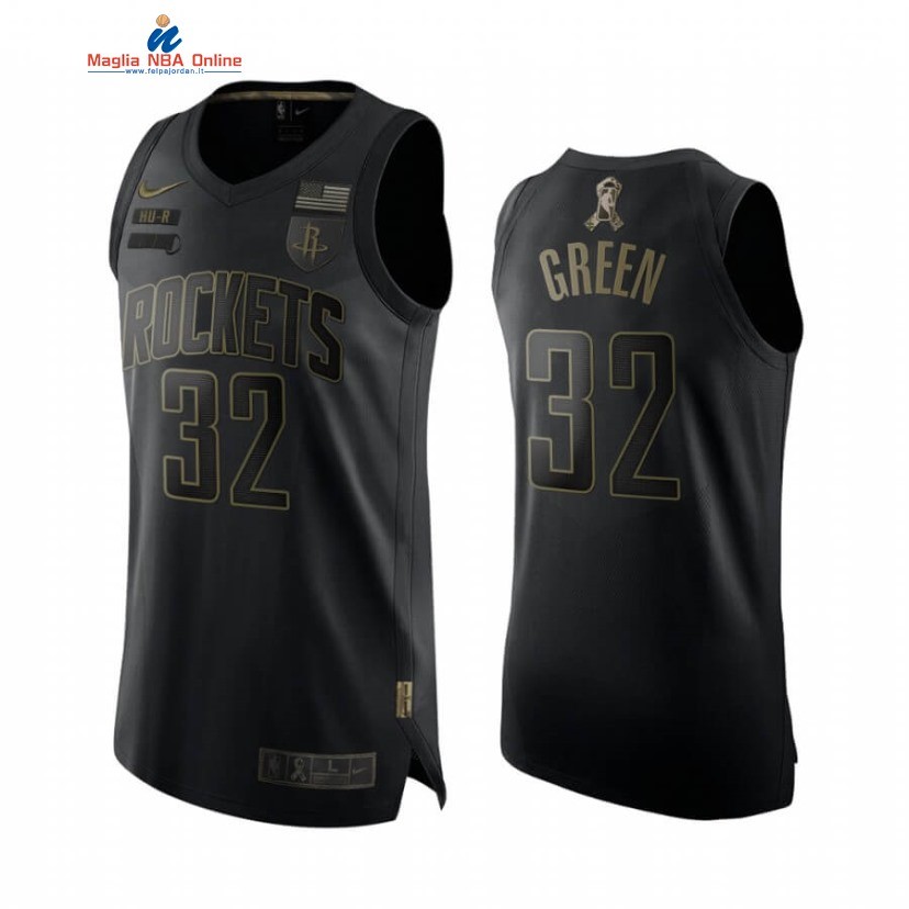 Maglia NBA Houston Rockets Servizio Di Saluto #32 Jeff Green Nero 2020 Acquista