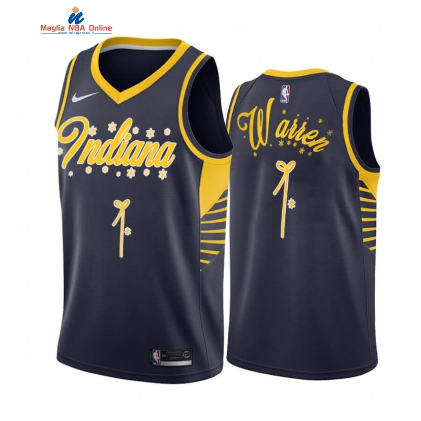 Maglia NBA Indiana Pacers 2020 Natale #1 T.J. Warren Marino Acquista