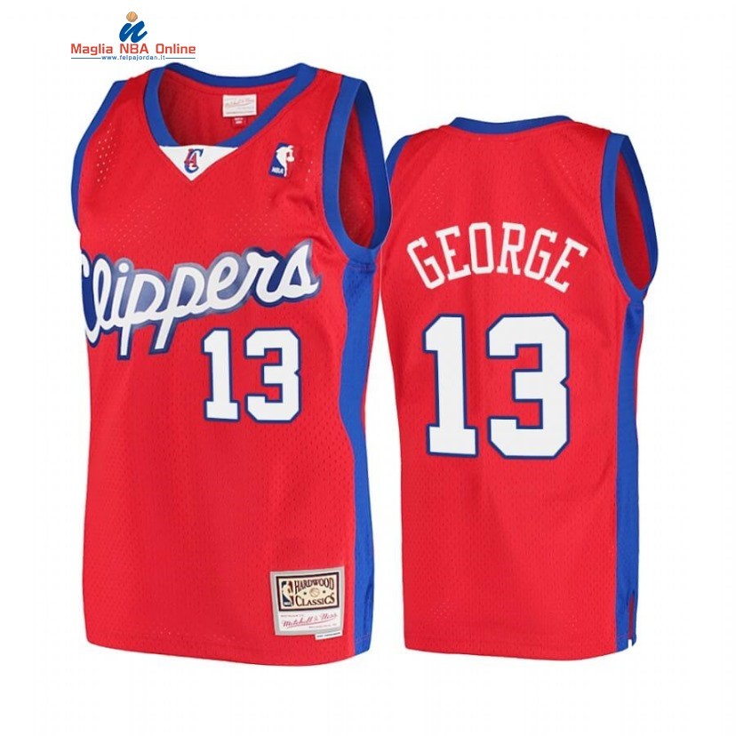 Maglia NBA Los Angeles Clippers #13 Paul George Rosso Hardwood Classics 2001-02 Acquista