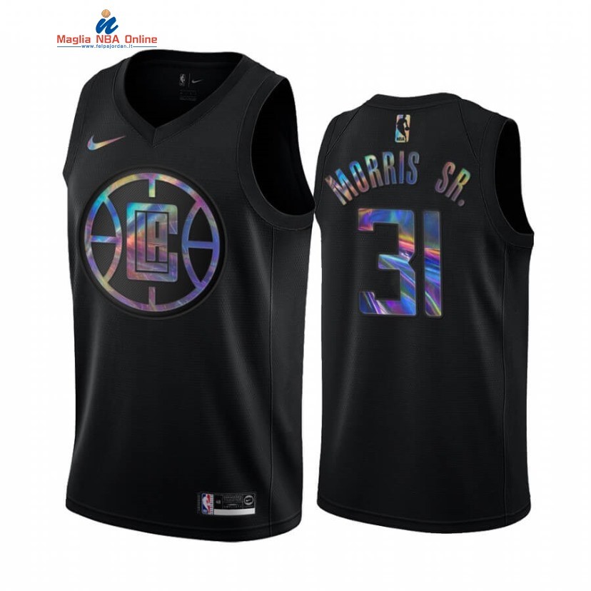 Maglia NBA Los Angeles Clippers #31 Marcus Morris Sr. Nero Hardwood Classics 2020 Acquista