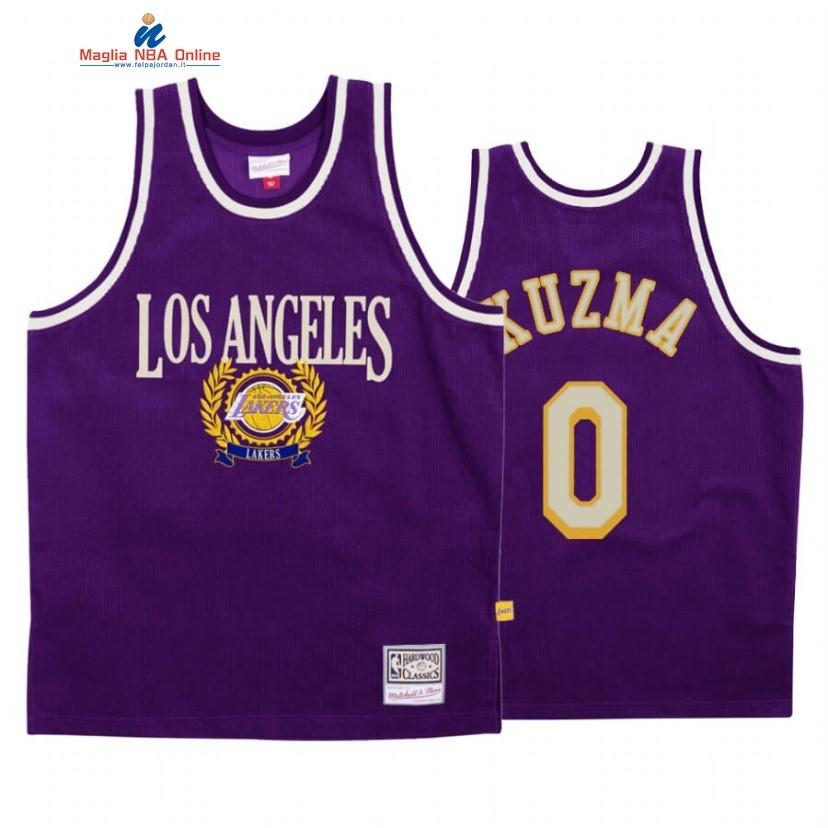 Maglia NBA Los Angeles Lakers #0 Kyle Kuzma Porpora Hardwood Classics Acquista