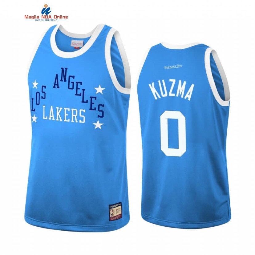 Maglia NBA Los Angeles Lakers #0 Kyle Kuzma Team Heritage Blu Throwback 1959-60 Acquista