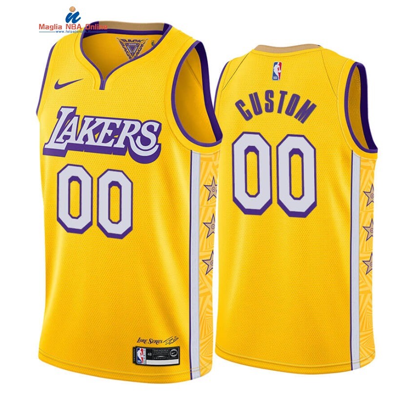 Maglia NBA Los Angeles Lakers #00 Personalizzate Giallo Città 2019-20 Acquista