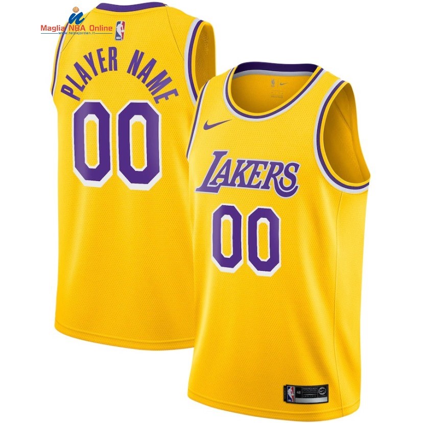 Maglia NBA Los Angeles Lakers #00 Personalizzate Giallo Icon 2019-20 Acquista