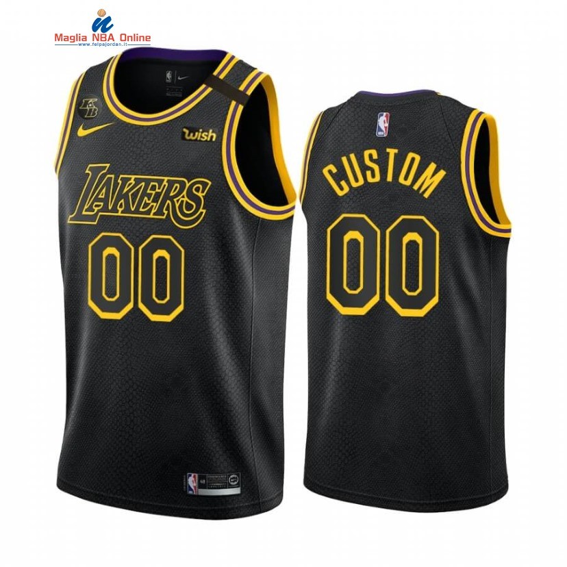 Maglia NBA Los Angeles Lakers #00 Personalizzate Nero Mamba Città 2019-20 Acquista