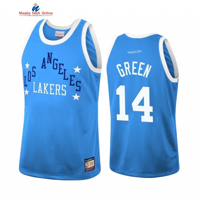 Maglia NBA Los Angeles Lakers #14 Danny Green Team Heritage Blu Throwback 1959-60 Acquista