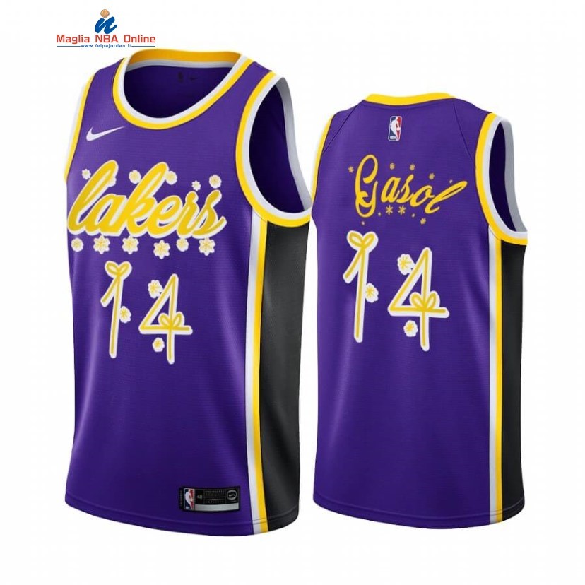 Maglia NBA Los Angeles Lakers 2020 Natale #14 Marc Gasol Porpora Acquista