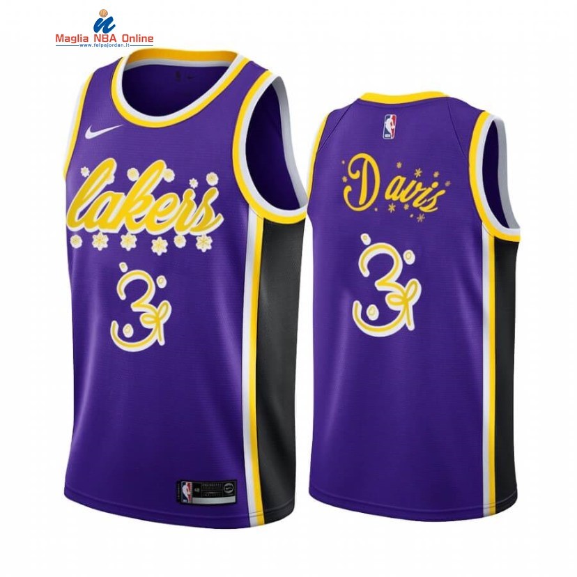 Maglia NBA Los Angeles Lakers 2020 Natale #3 Anthony Davis Porpora Acquista