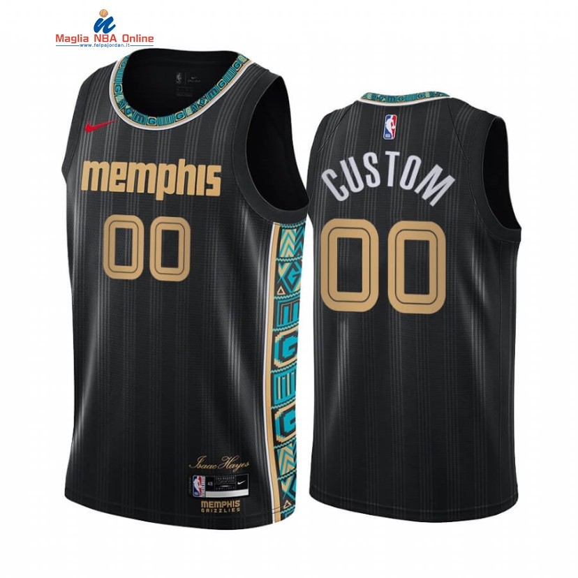 Maglia NBA Memphis Grizzlies #00 Personalizzate Nero Città 2020-21 Acquista