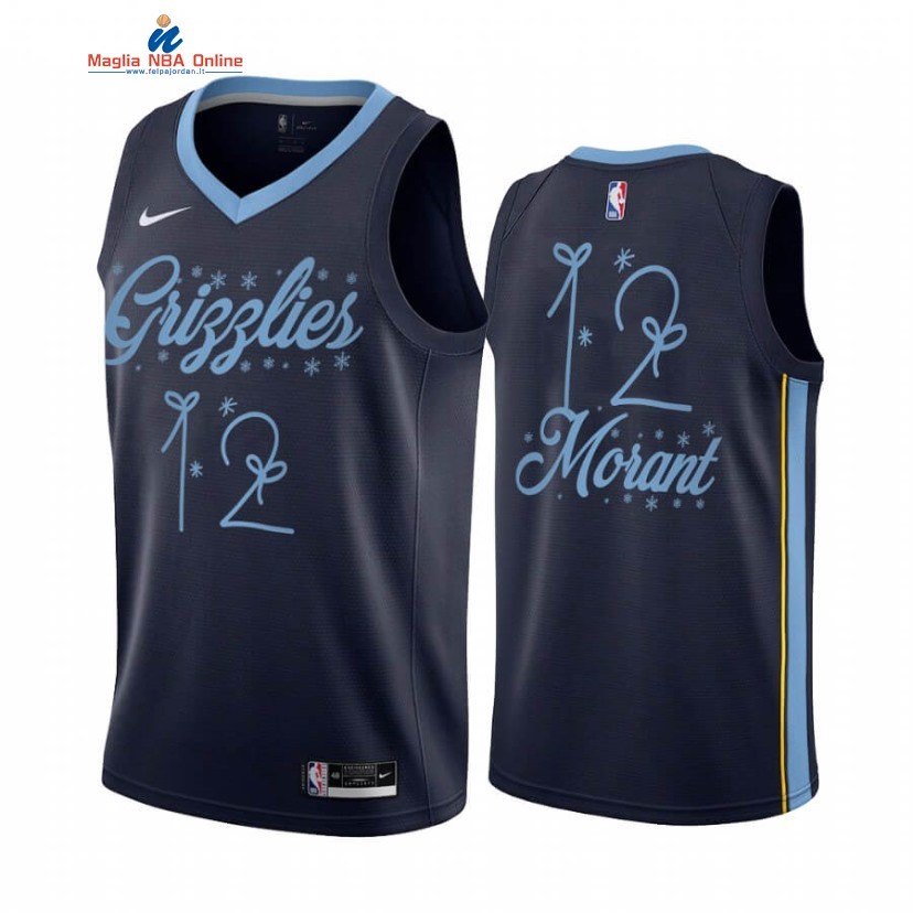 Maglia NBA Memphis Grizzlies 2020 Natale #12 Ja Morant Marino Acquista