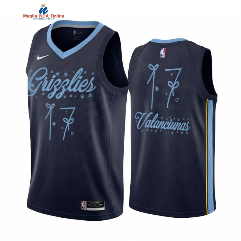 Maglia NBA Memphis Grizzlies 2020 Natale #17 Jonas Valanciunas Marino Acquista