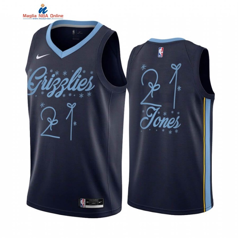 Maglia NBA Memphis Grizzlies 2020 Natale #21 Tyus Jones Marino Acquista