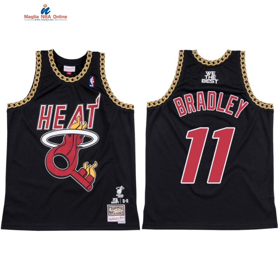 Maglia NBA Miami Heat #11 Avery Bradley X DJ Khaled Nero Hardwood Classics Acquista