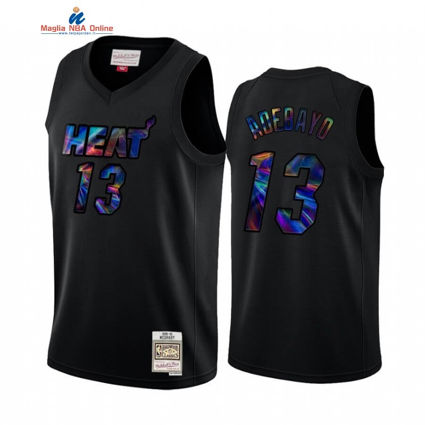 Maglia NBA Miami Heat #13 Bam Adebayo Nero Hardwood Classics 2020 Acquista