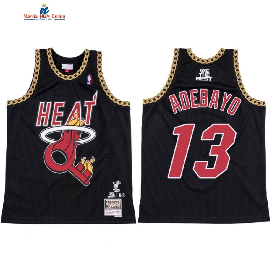 Maglia NBA Miami Heat #13 Bam Adebayo X DJ Khaled Nero Hardwood Classics Acquista