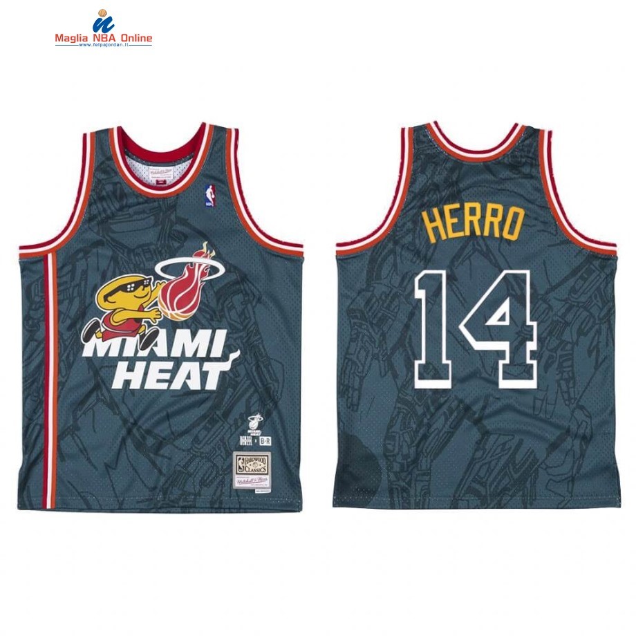 Maglia NBA Miami Heat #14 Tyler Herro X BR Remix Verde Hardwood Classics Acquista