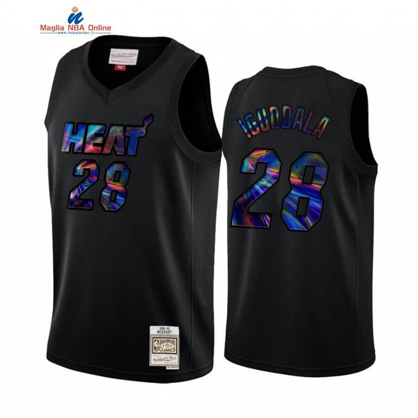 Maglia NBA Miami Heat #28 Andre Iguodala Nero Hardwood Classics 2020 Acquista