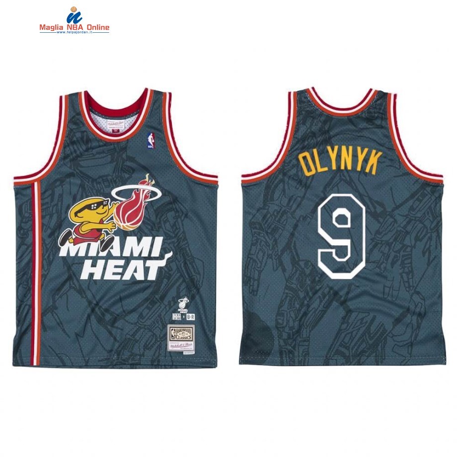 Maglia NBA Miami Heat #9 Kelly Olynyk X BR Remix Verde Hardwood Classics Acquista
