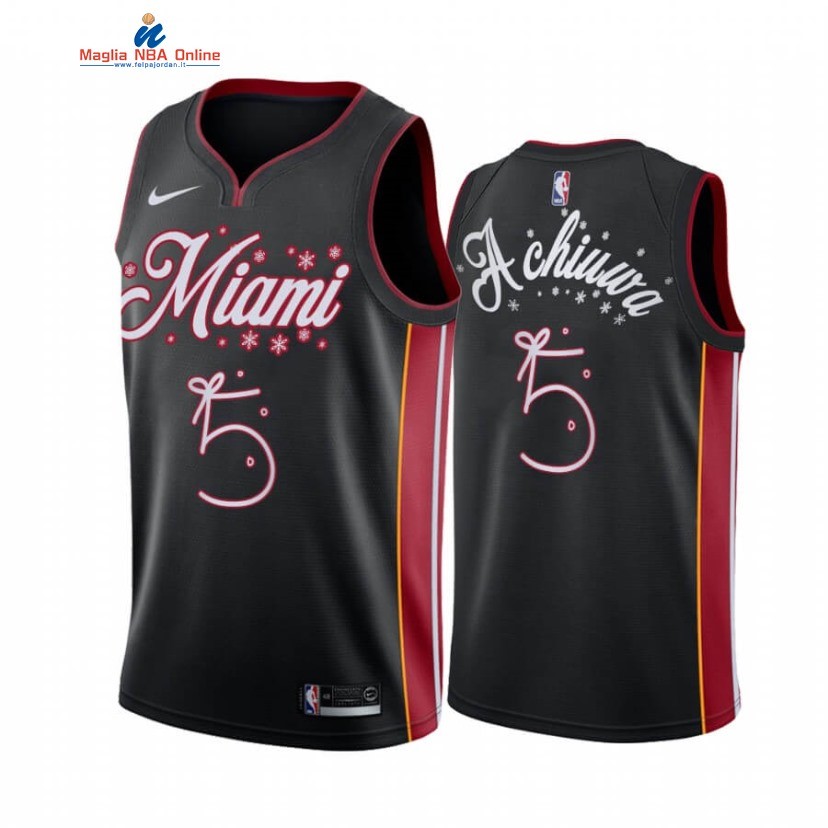 Maglia NBA Miami Heat 2020 Natale #5 Precious Achiuwa Nero Acquista