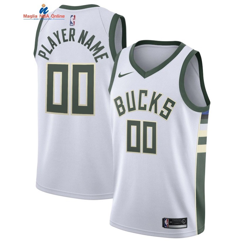 Maglia NBA Milwaukee Bucks #00 Personalizzate Bianco Association 2019-20 Acquista