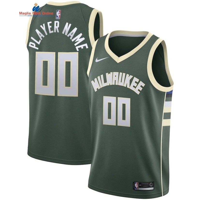 Maglia NBA Milwaukee Bucks #00 Personalizzate Verde Icon 2019-20 Acquista