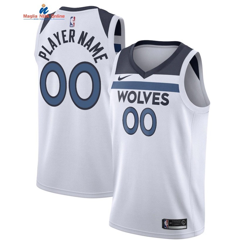 Maglia NBA Minnesota Timberwolves #00 Personalizzate Bianco Association 2020 Acquista