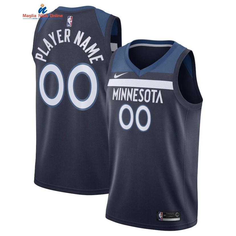 Maglia NBA Minnesota Timberwolves #00 Personalizzate Marino Icon 2020 Acquista
