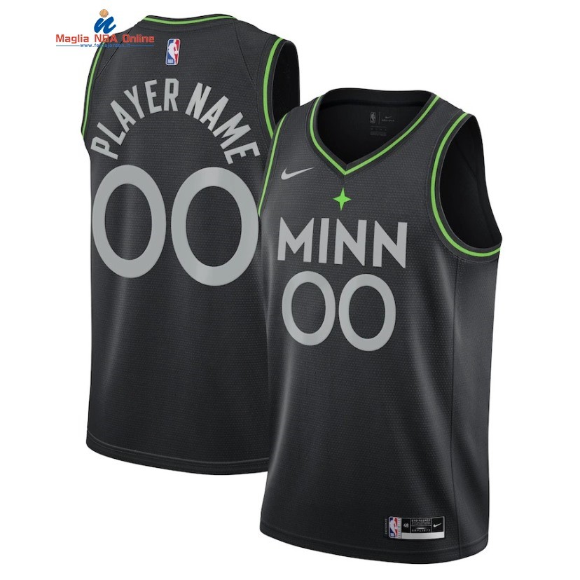 Maglia NBA Minnesota Timberwolves #00 Personalizzate Nero Città 2020 Acquista